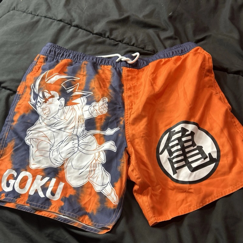 Men Accessories Unique - Pantalones Cortos con Estampado de Goku