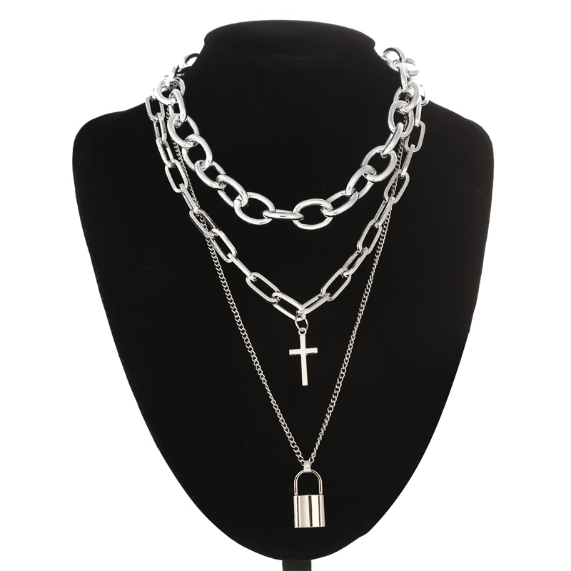Men Accessories Neck Chain - FNQUFUJ, joyería estética grunge en capas,