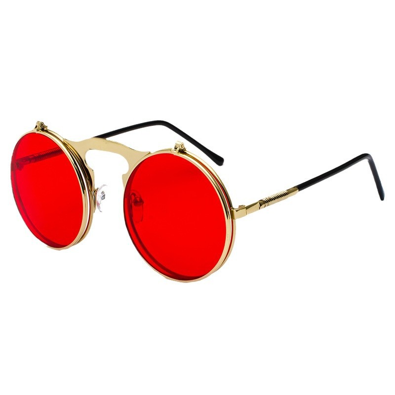 Men'S Accessories Glasses - Gafas de Sol Redondas Retro Steampunk