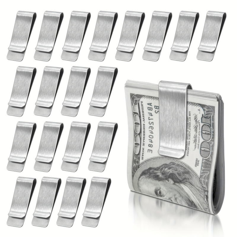 Money Clip Slim - 20PCS Cartera Delgada de Acero Inoxidable