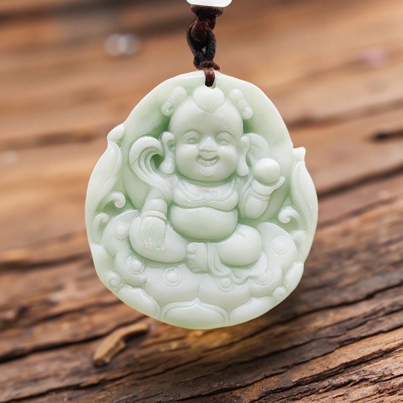 Men Accessories Pendant - Collar con colgante de Jade VERDE