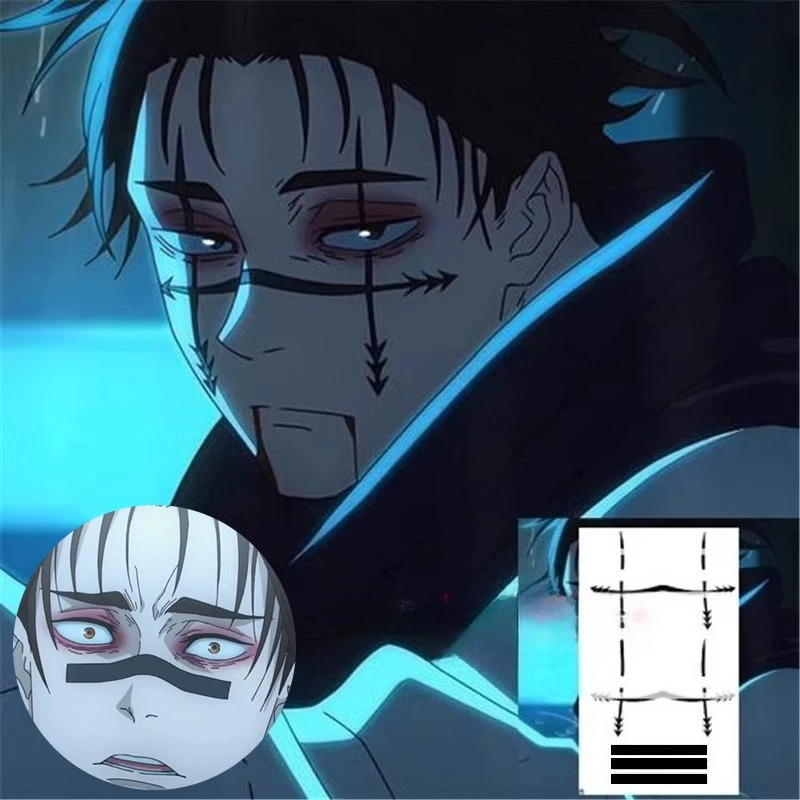 Men Accessories For Party - Pegatina de Tatuaje Choso, Anime Jujutsu