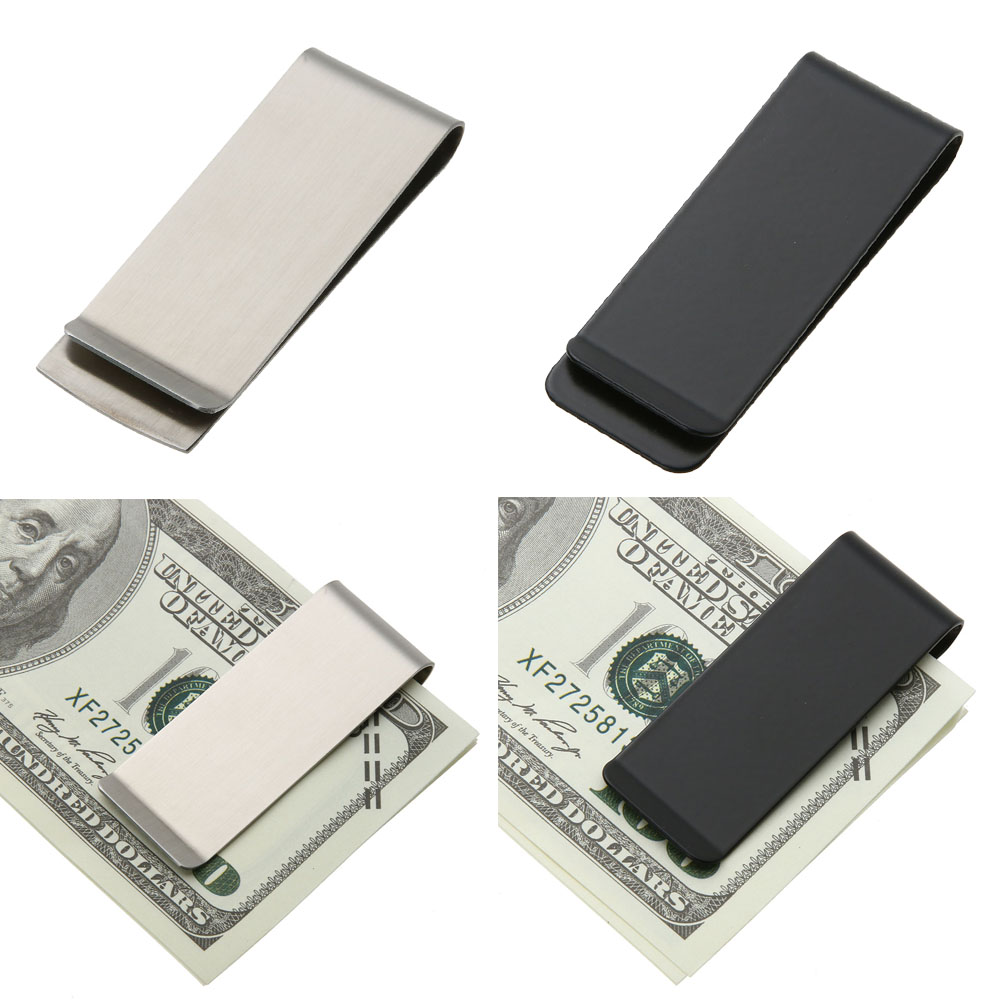 Money Clip Slim - Clip para billetes de acero inoxidable,