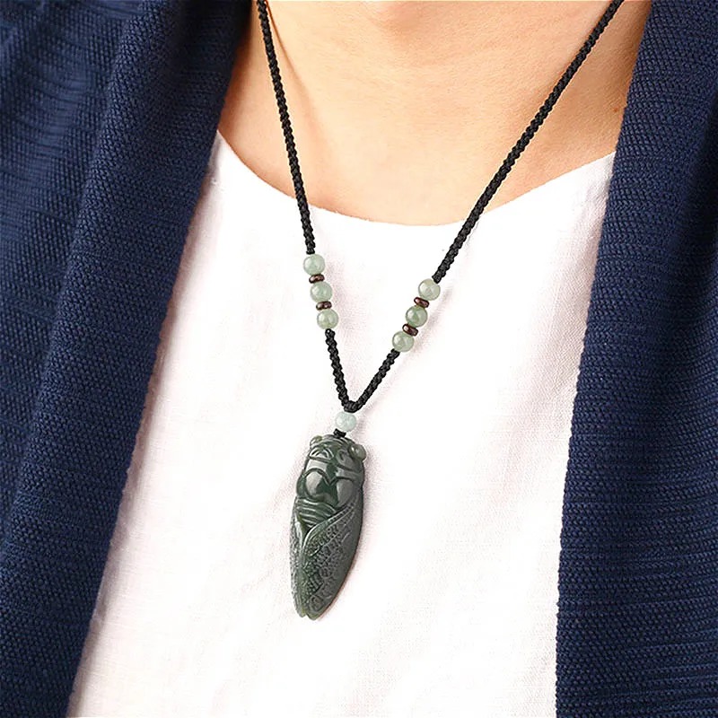 Colgante de Jade Natural de He - Men Accessories Pendant reseña y precio