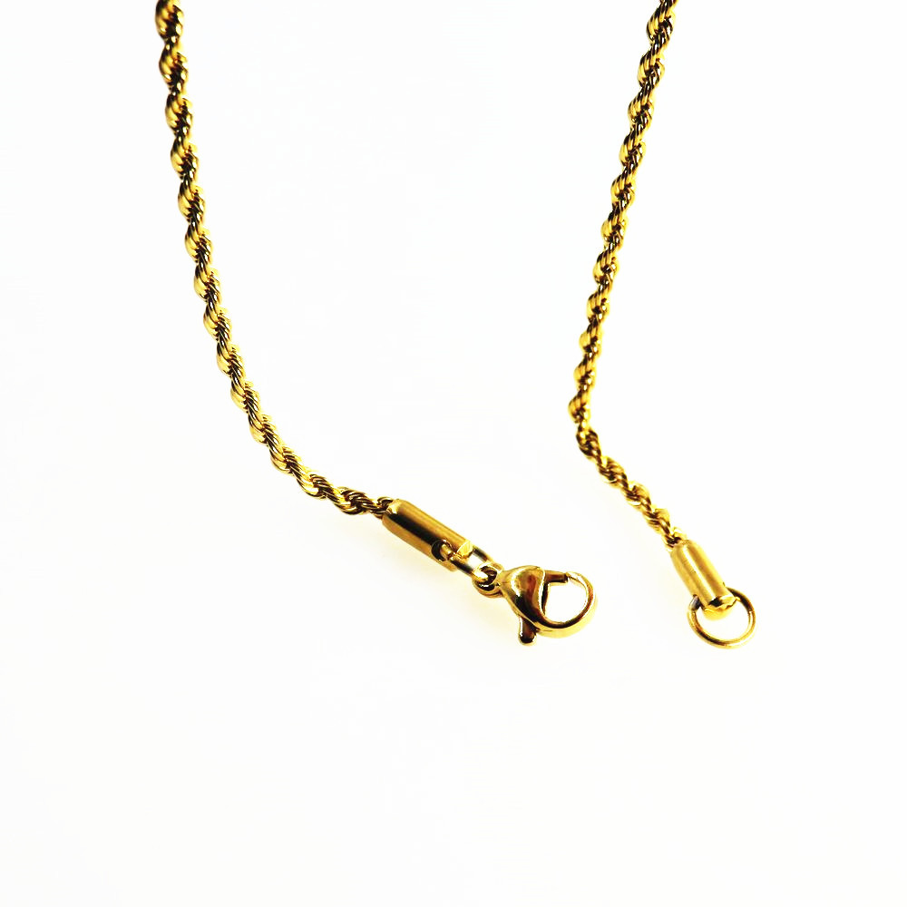 Cuerda trenzada de acero inoxi - Men Accessories Neck Chain reseña y precio