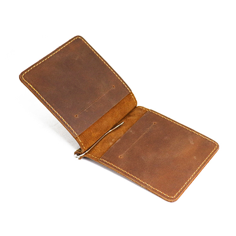 Billetera de cuero genuino hec - Money Clip Slim reseña y precio