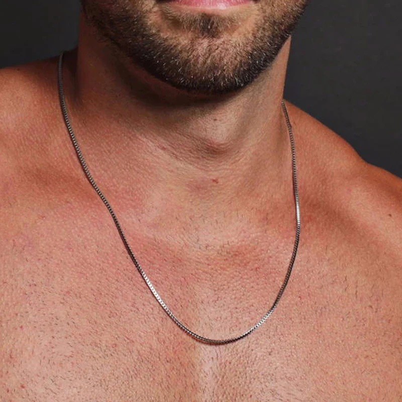 Collar de cadena de caja delga - Men Accessories Gift Box reseña y precio
